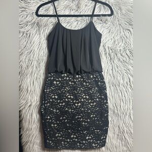 Sweet Storm Black Sheath Mini Dress Spaghetti Strap Cocktail